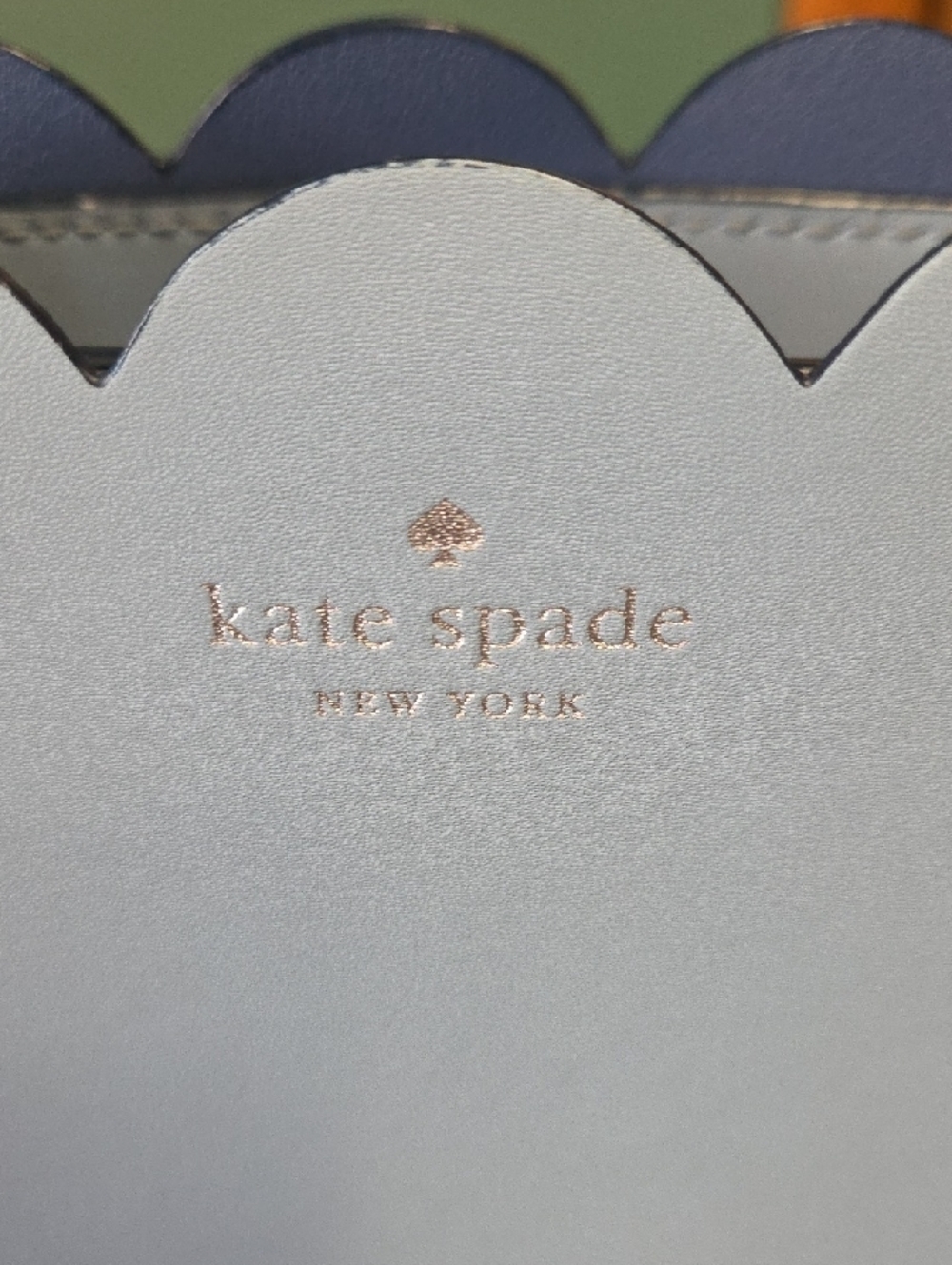 Kate Spade Light Blue Scalloped Edge Tote - Picture 2 of 7